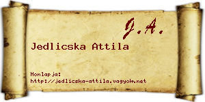 Jedlicska Attila névjegykártya