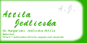 attila jedlicska business card